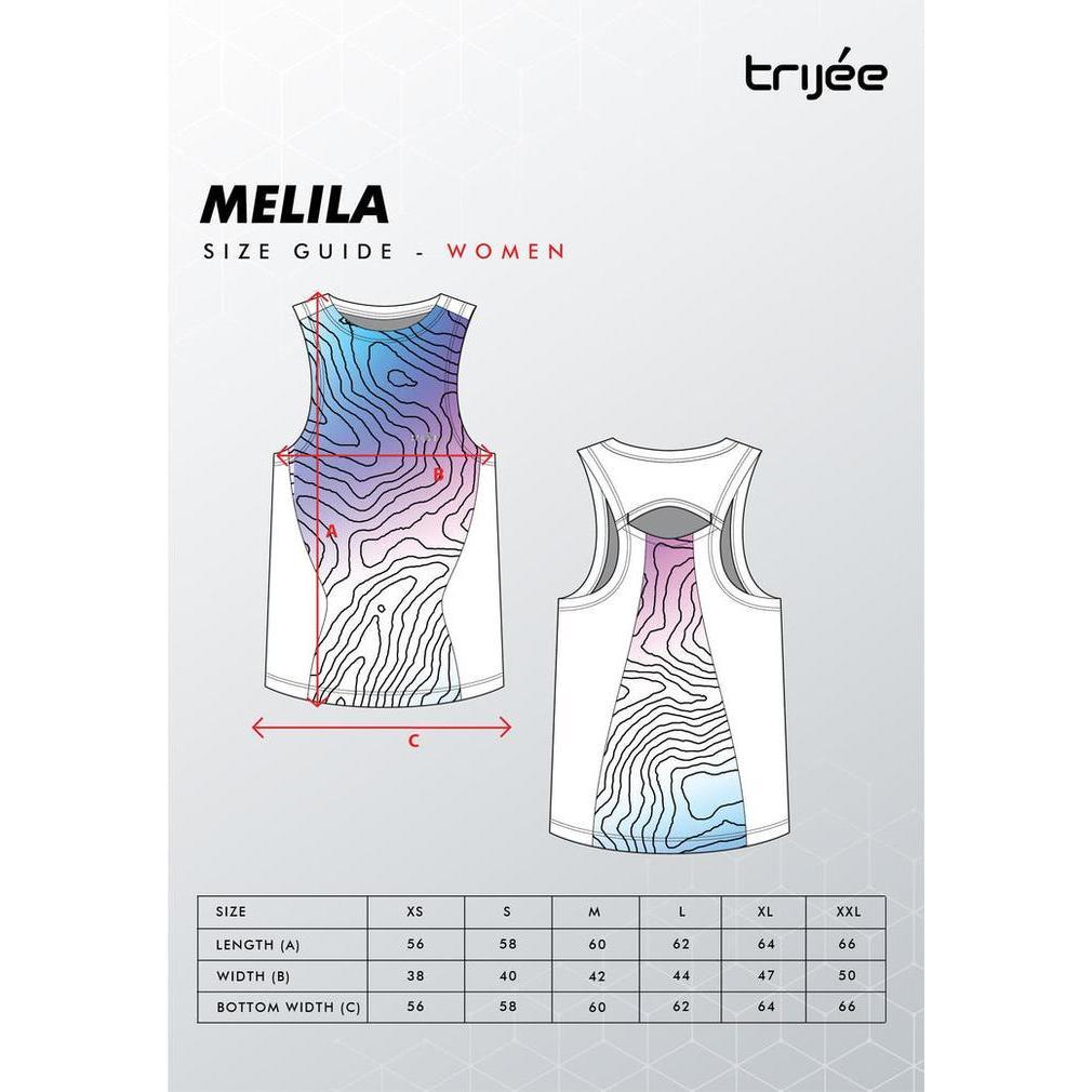 Trijee Melila II / Woman Jersey Sleeveless / Tank Top Olahraga - White Contour