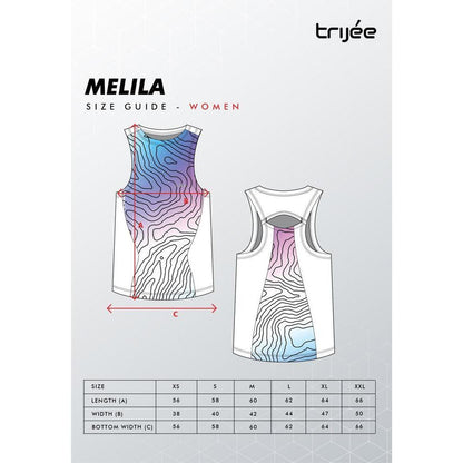 Trijee Melila II / Woman Jersey Sleeveless / Tank Top Olahraga - White Contour