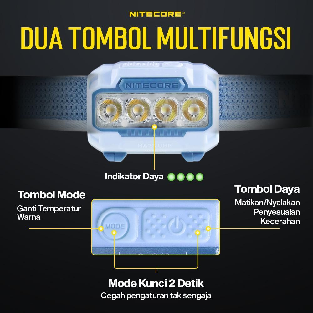 Nitecore Headlamp HA23 UHE 600 Lumens - Blue