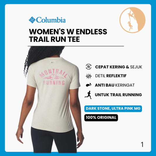 Columbia Women's Endless Trail Run Tee / T-Shirt / Kaos Olahraga