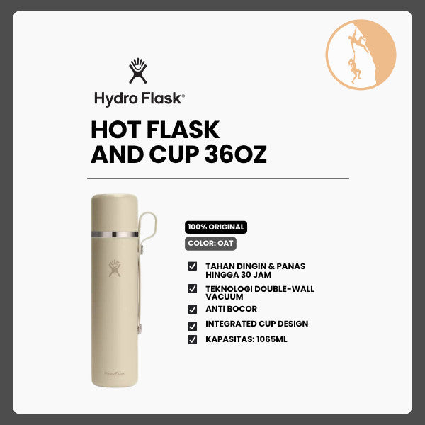 Termos/Botol Minum/Tumbler - Hydro Flask Hot Flask and Cup 36oz/1065ml (Oat)