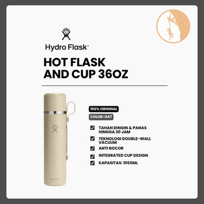Termos/Botol Minum/Tumbler - Hydro Flask Hot Flask and Cup 36oz/1065ml (Oat)