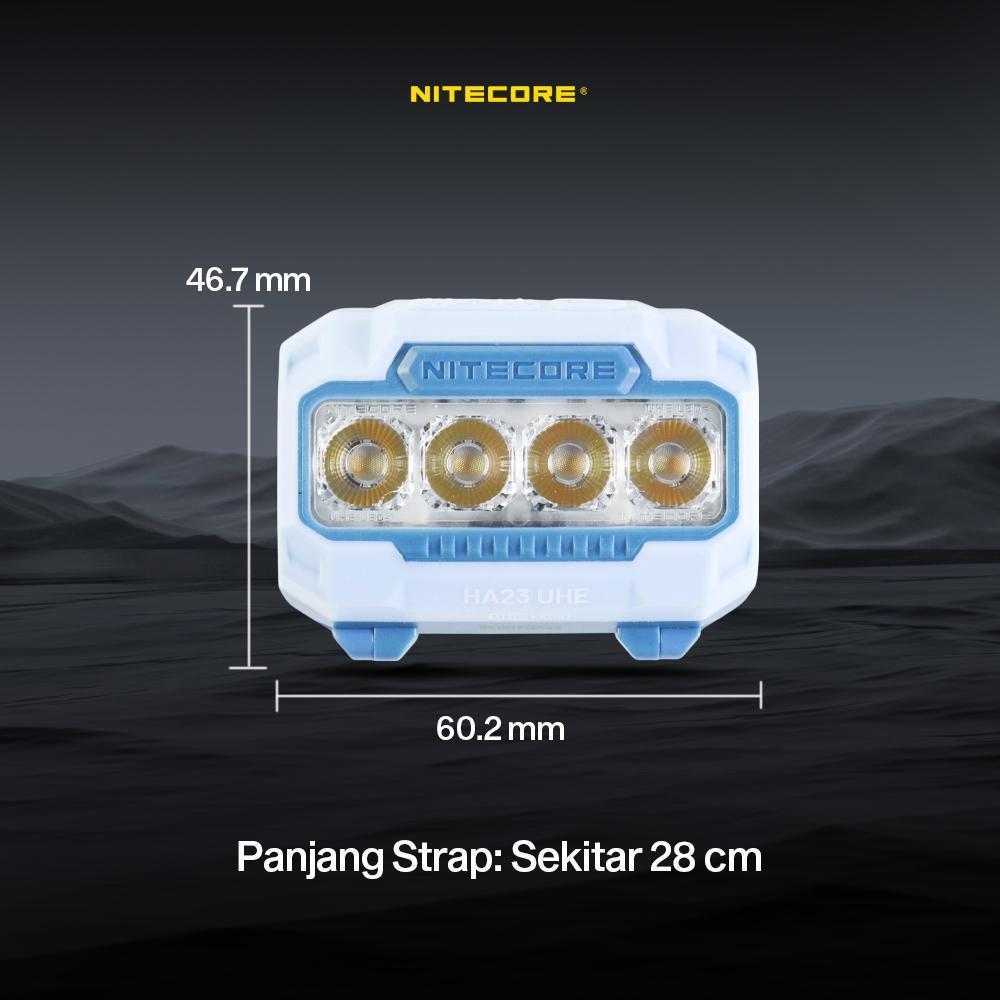 Nitecore Headlamp HA23 UHE 600 Lumens - Blue