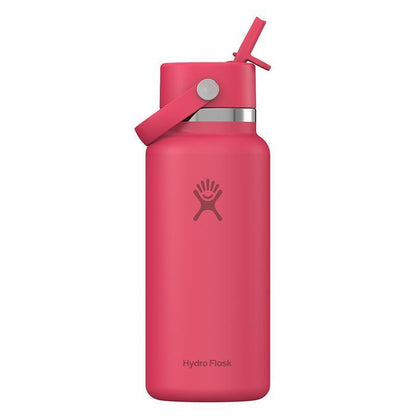 Botol Minum/Tumbler Berpergian - Hydro Flask Wide Mouth with Flex Straw Cap 32oz (Popstar Pink)
