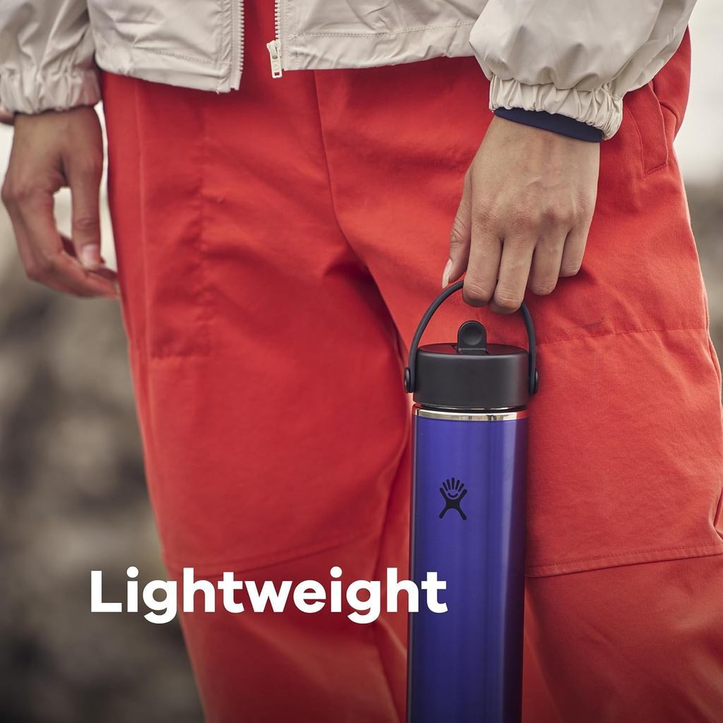 Botol Minum/Tumbler Ringan - Hydro Flask Lightweight Wide Mouth Flex Straw Cap 32oz/946ml (Garnet Red)