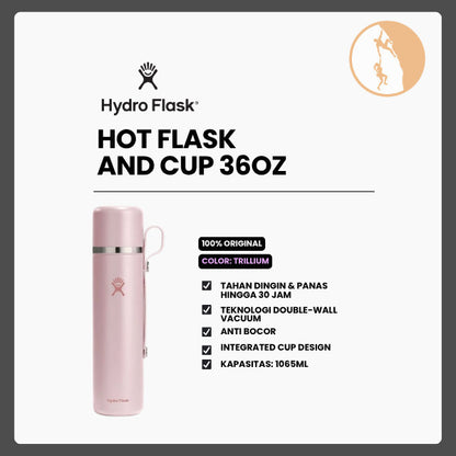 Botol Minum/Tumbler/Termos - Hydro Flask Hot Flask and Cup 36oz/1065ml (Trillium)