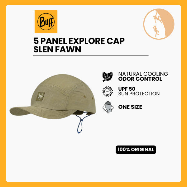 Topi Buff Original - 5 Panel Explore Cap Slen Fawn