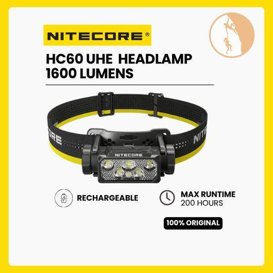 Nitecore Headlamp HC60 UHE 1600 Lumens IP68 - Black