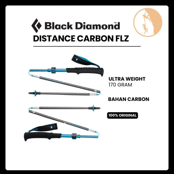 Trekking Poles/Trail Running - Black Diamond Distance Carbon FLZ (Desert Sky)