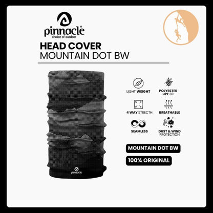 Pinnacle Head Cover Mountain Dot BW