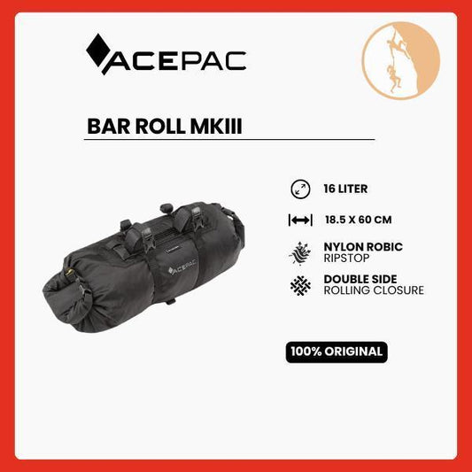 Tas Sepeda Acepac - Bar Roll MKIII Black
