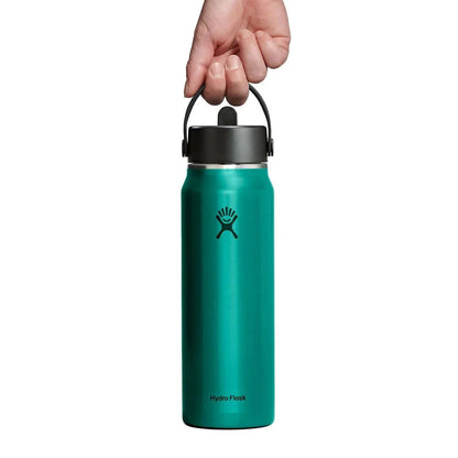 Botol Minum/Tumbler Ringan - Hydro Flask Lightweight Wide Mouth Flex Straw Cap 32oz/946ml (Emerald Green)