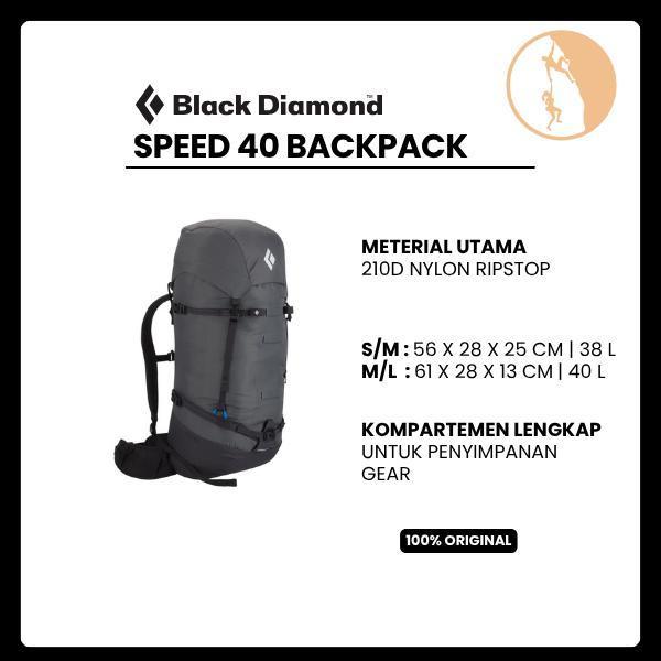 Black Diamond Speed 40 Backpack - Graphite - Tas Gunung