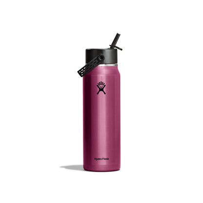 Botol Minum/Tumbler Ringan - Hydro Flask Lightweight Wide Mouth Flex Straw Cap 32oz/946ml (Garnet Red)