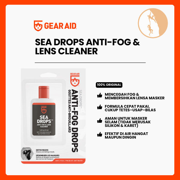 Pembersih Lensa Selam - Gear Aid Sea Drops Anti-Fog & Lens Cleaner Gear Aid  (1.25 fl oz/37ml)