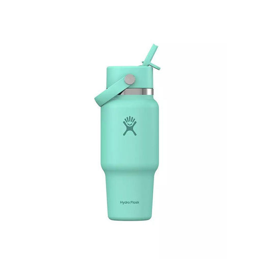 Botol Minum/Tumbler Berpergian - Hydro Flask Wide Mouth Flex Straw Cap Travel Bottle 24oz (Mermaid Green)