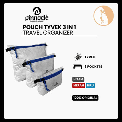 Pinnacle Pouch Tyvek (3 in 1) Zip - Tas Aksesoris/Travel Organizer