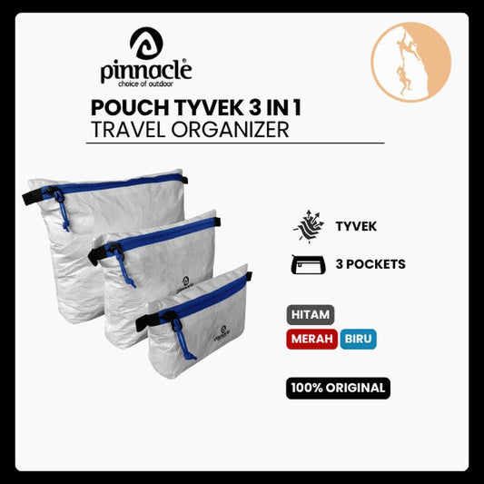 Pinnacle Pouch Tyvek (3 in 1) Zip - Tas Aksesoris/Travel Organizer