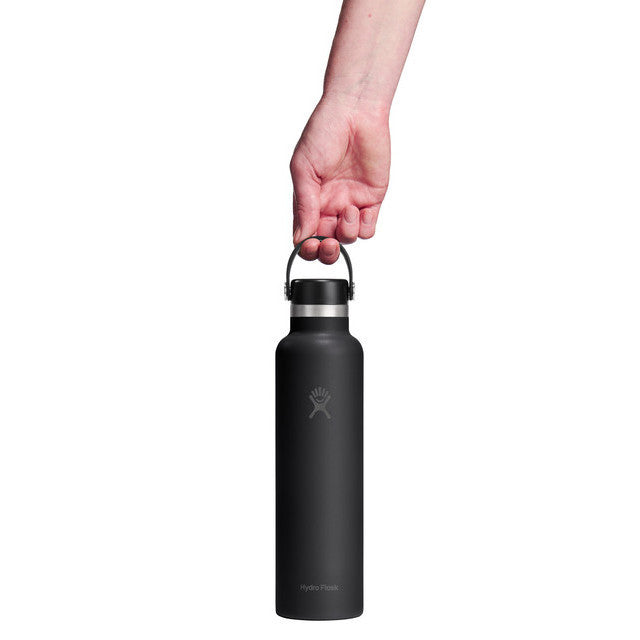 Botol Minum/Tumbler Ringan - Hydro Flask Standard Mouth Flex Cap 24oz/710ml (Black 2.0)