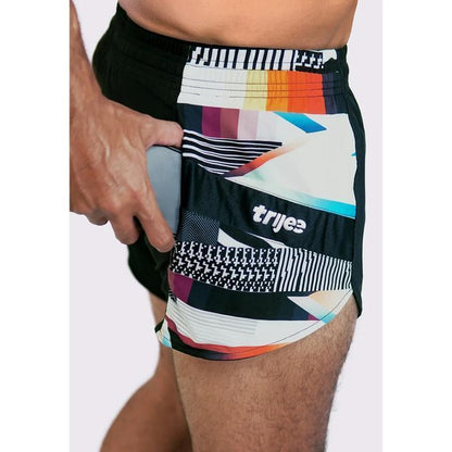 Trijee DG Run Shorts Men - Duochrome Glitch
