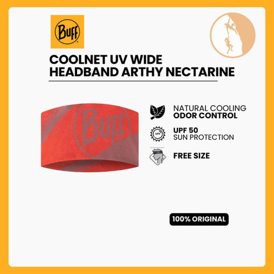 Buff Original Coolnet UV Wide Headband Arthy Nectarine