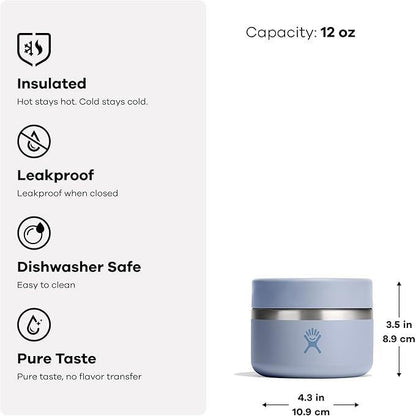 Termos Makanan Traveling - Hydro Flask Insulated Food Jar 12oz/355ml (Agave)