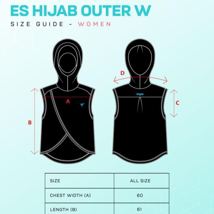 Trijee ES Hijab Outer - Hijab Lari/Olahraga