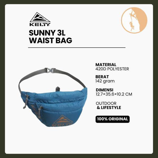 Kelty Warbler 3L (Lyons Blue) - Small Waist Bag/Tas Pinggang