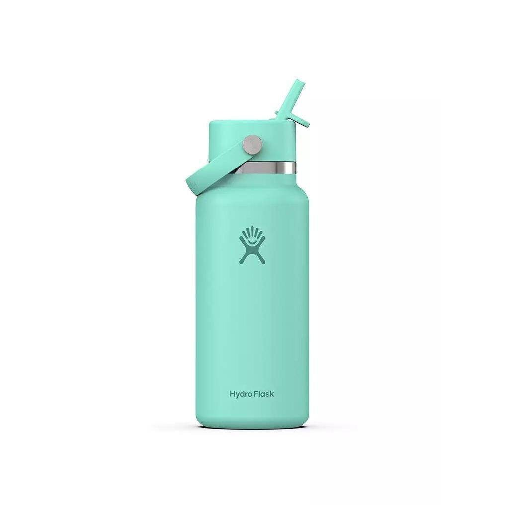 Botol Minum/Tumbler Berpergian - Hydro Flask Wide Mouth with Flex Straw Cap 32oz (Mermaid Green)