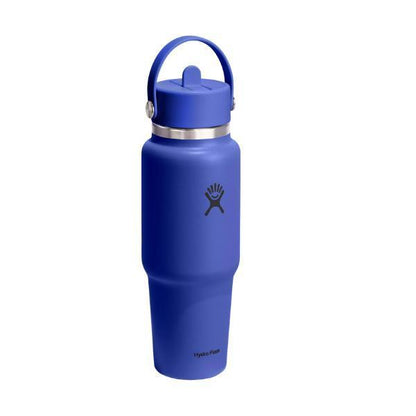 Botol Minum/Tumbler Berpergian - Hydro Flask Wide Mouth Flex Straw Cap Travel Bottle 32oz (Capri Blue)