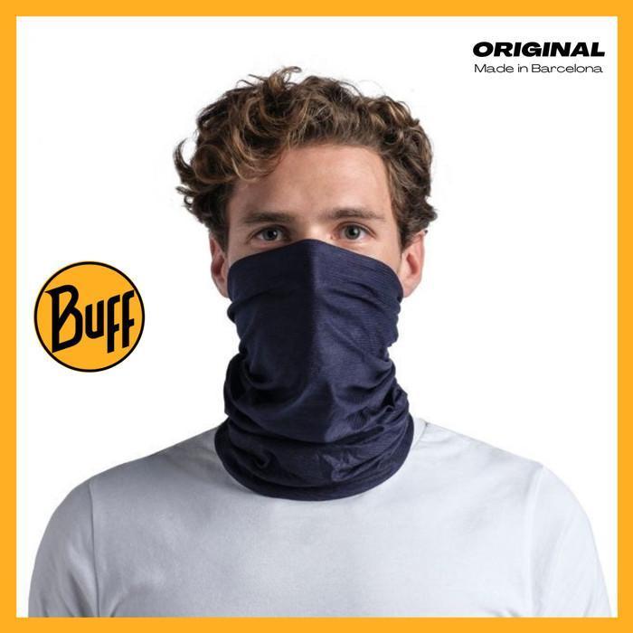 Bandana Masker Multifungsi - Buff Original Coolnet Uv Solid Night Blue