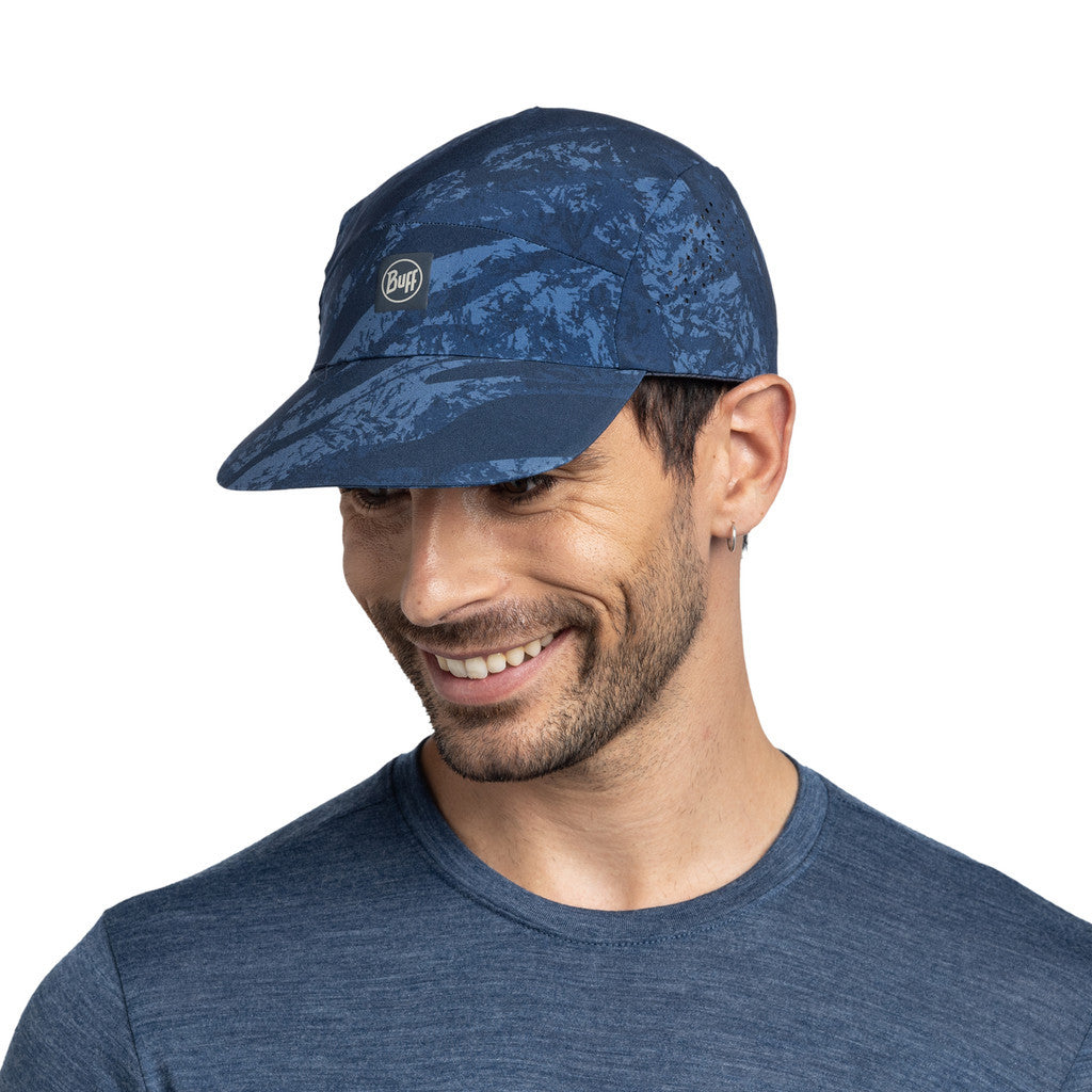 Buff Original Pack Speed Cap Eukar Navy (Foldable) - Topi Lari Trail/Hiking