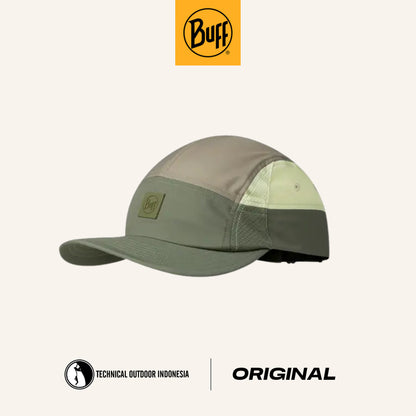 Buff 5 Panel Go Cap Domus Khaki - Topi Lari/Trail Running