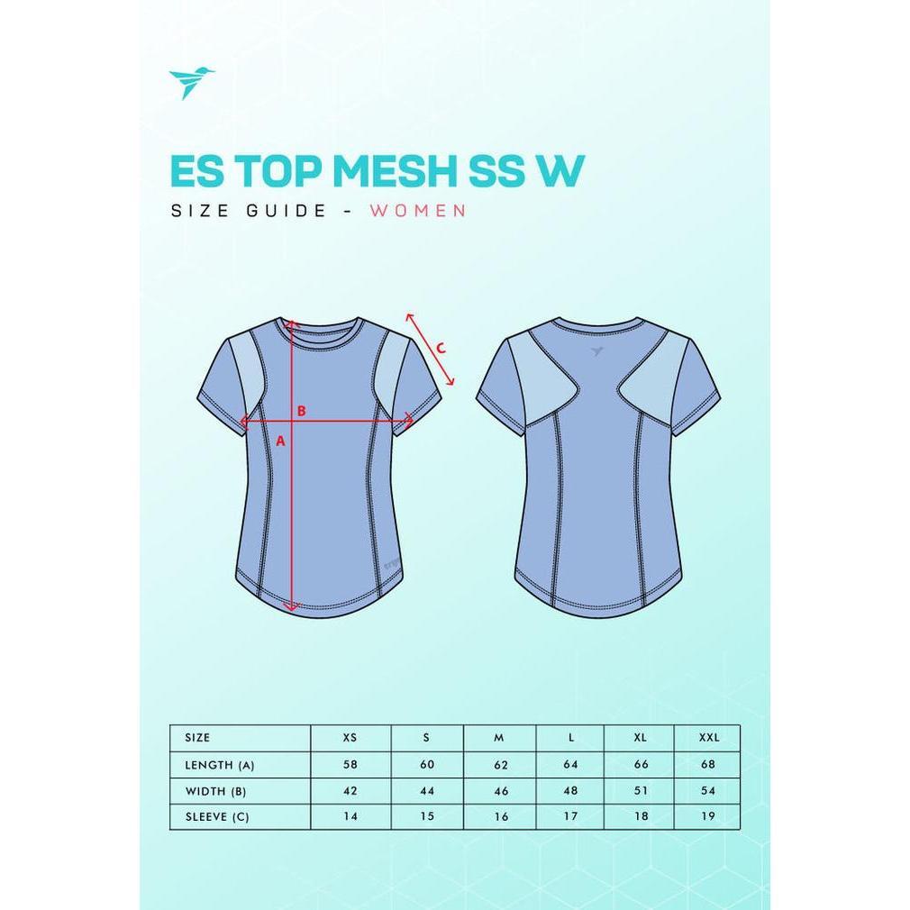 Trijee ES Top Mesh Women Short Sleeve / Lengan Pendek - Jersey Quick Dry Fit Wanita