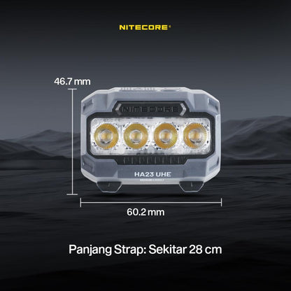 Nitecore Headlamp HA23 UHE 600 Lumens - Black