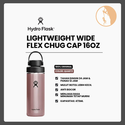 Botol Minum/Tumbler Stainless Steel - Hydro Flask Lightweight Wide Flex Chug Cap 16oz/473ml (Quartz)