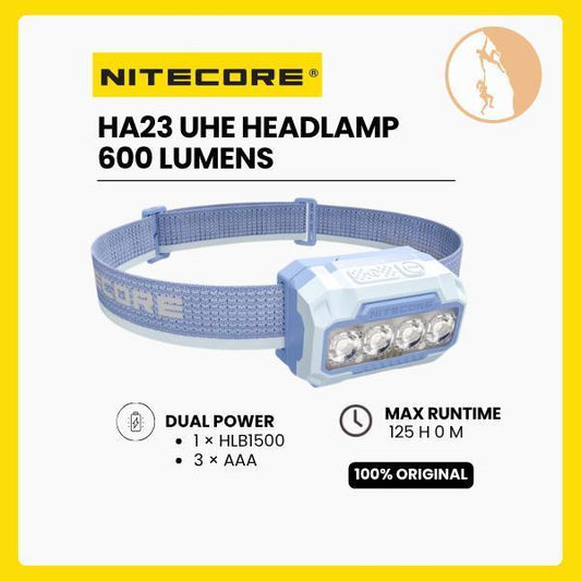 Nitecore Headlamp HA23 UHE 600 Lumens - Blue