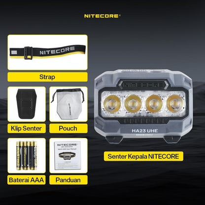 Nitecore Headlamp HA23 UHE 600 Lumens - Black