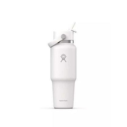 Botol Minum/Tumbler Berpergian - Hydro Flask Wide Mouth Flex Straw Cap Travel Bottle 32oz (White 2.0)