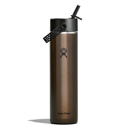Botol Minum/Tumbler Ringan - Hydro Flask Lightweight Wide Mouth Flex Straw Cap 24oz/709ml (Obsidian)