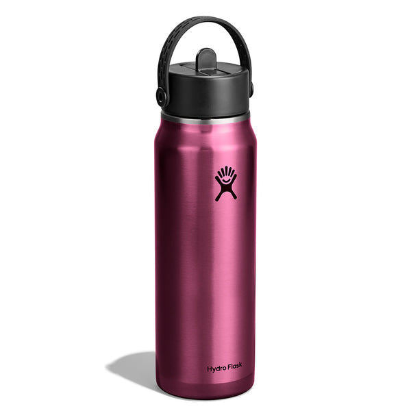 Botol Minum/Tumbler Ringan - Hydro Flask Lightweight Wide Mouth Flex Straw Cap 32oz/946ml (Garnet Red)