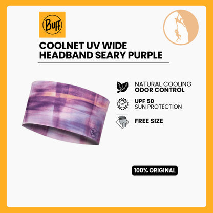Buff Original Coolnet UV Wide Headband Seary Purple