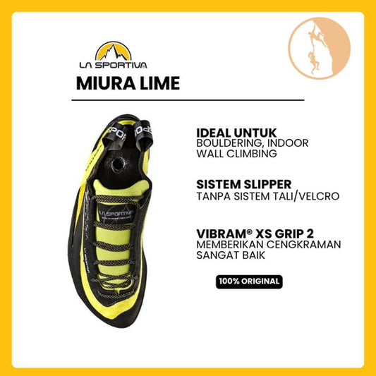 La Sportiva MIURA Lime Climbing - Sepatu Panjat