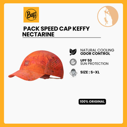 Buff Original Pack Speed Cap Keffy Nectarine (Foldable) - Topi Lari Trail/Hiking