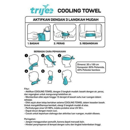 Trijee TOWA Cooling Towel - Handuk Microfiber Olahraga