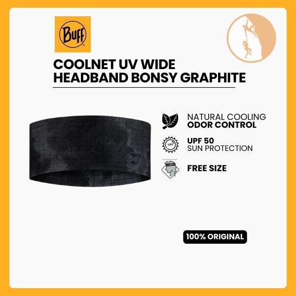 Buff Original Coolnet UV Wide Headband Bonsy Graphite