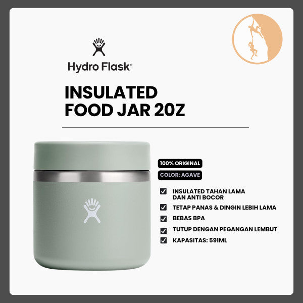 Termos Makanan Traveling - Hydro Flask Insulated Food Jar 20oz/591ml (Agave)