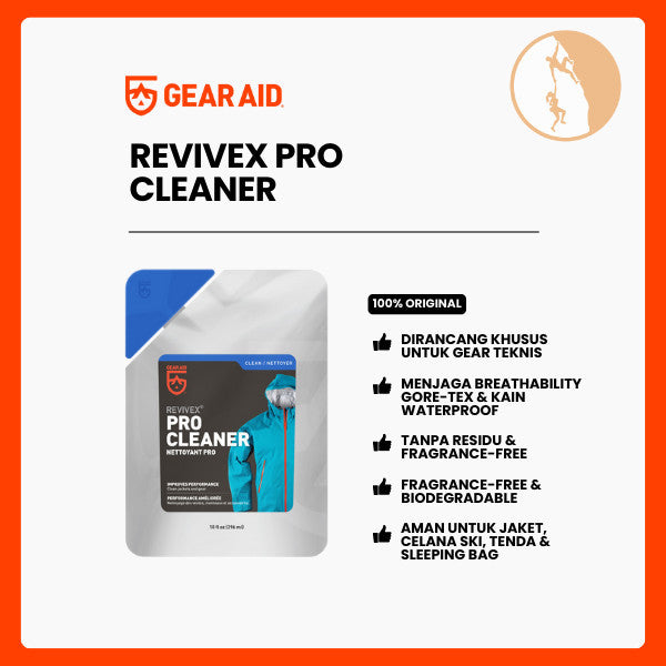 Deterjen Jaket Outdoor & Rainwear - Gear Aid Revivex Pro Cleaner (10oz/296ml)