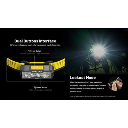 Nitecore Headlamp NITECORE NU27 600 Lumens - Black/Yellow