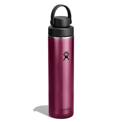 Botol Minum/Tumbler Stainless Steel - Hydro Flask Lightweight Wide Flex Chug Cap 24oz/709ml (Garnet Red)